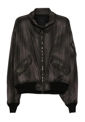 The Viridi-Anne zip-up bomber jacket - Black