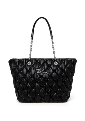 Karl Lagerfeld Signature Kuilt tote bag - Black