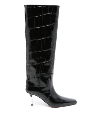 Paris Texas 80mm leather boots - Black