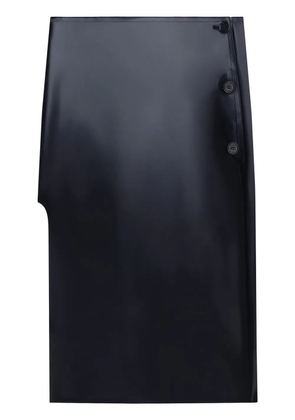 Courrèges oblique translucent skirt - Black