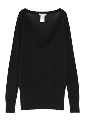 LEMAIRE V-neck top - Black