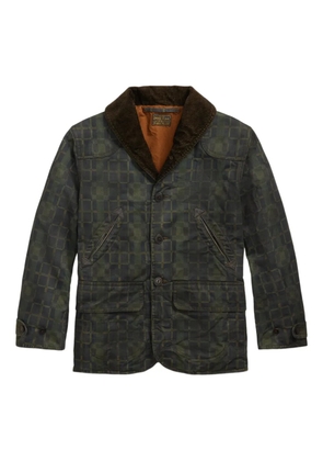 Ralph Lauren RRL checked shawl-collar jacket - Blue