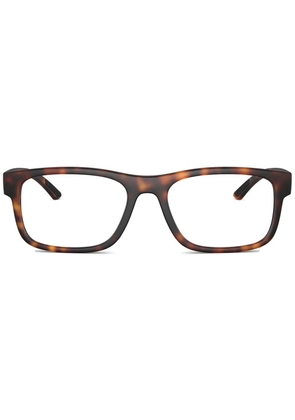 Prada Linea Rossa rectangle-frame glasses - Brown