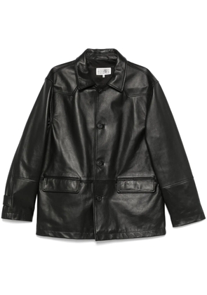 MM6 Maison Margiela leather jacket - Black
