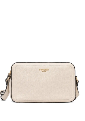 TWINSET logo-lettering cross body bag - Neutrals