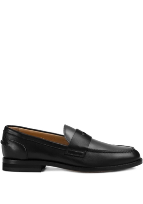 Doucal's two-tone leather loafers - Black