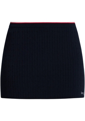 Sporty & Rich Serif Logo-embroidered mini skirt - Blue