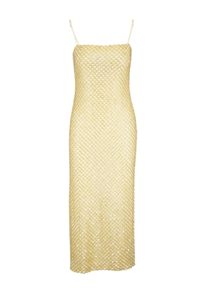 Veronica Beard sequin-embellished midi dress - Yellow