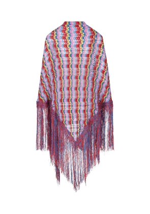 Giada Benincasa stripe-pattern fringed-hem scarf - Pink