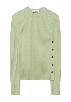 Tory Burch ribbed button sweater - Green