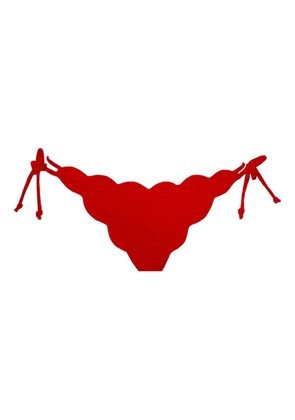 Marysia Mott scalloped-trim bikini bottoms - Red