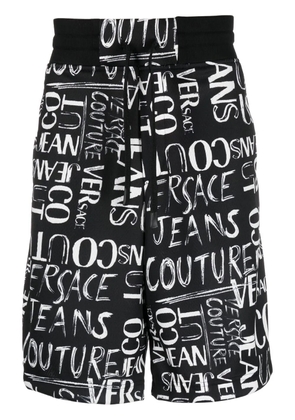 Versace Jeans Couture logo-print track shorts - Black
