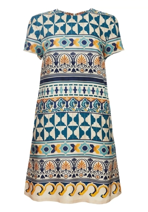 La DoubleJ Mini Swing A-line silk dress - Neutrals