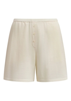 12 STOREEZ button-front wool shorts - Neutrals