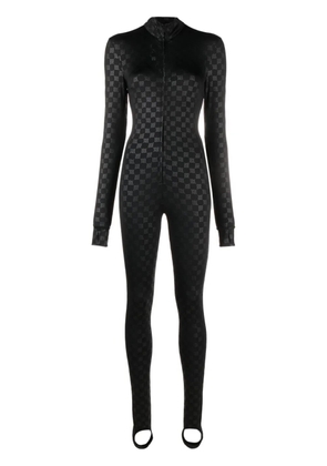 MISBHV monogram zip-up ski jumpsuit - Black