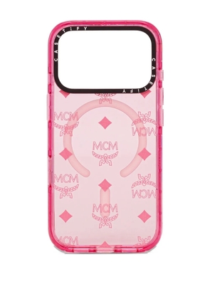 MCM x Casetify monogram-pattern iPhone 17 Pro Max case - Pink