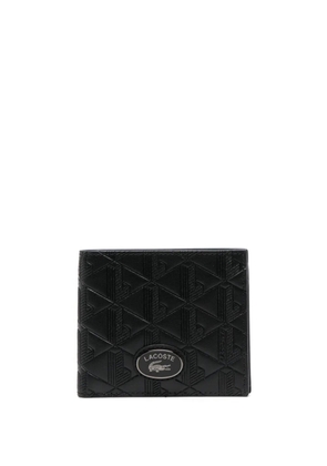 Lacoste logo-plaque leather wallet - Black