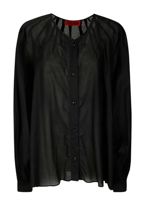 THELATEST collarless shirt - Black