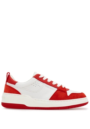 Ferragamo panelled leather sneakers - Red