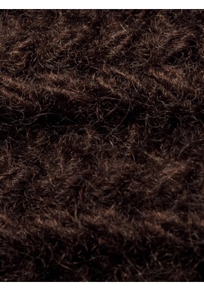 Miu Miu logo-detail fingerless gloves - Brown