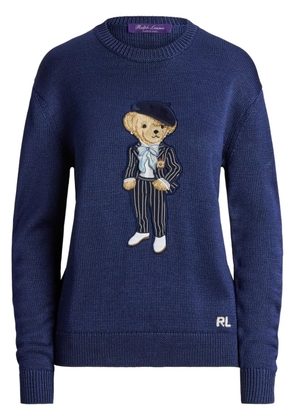 Ralph Lauren Collection Polo Bear-embroidered sweater - Blue