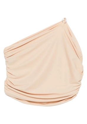 MEDEEA ruched one-shoulder blouse - NUDE