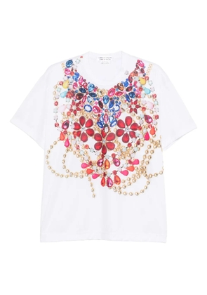 Comme Des Garçons jewellery-print T-shirt - White