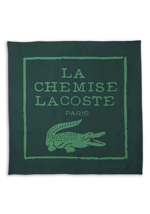 Lacoste crocodile-print silk scarf - Green