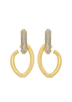 Oscar de la Renta Pavé O drop earrings - Gold