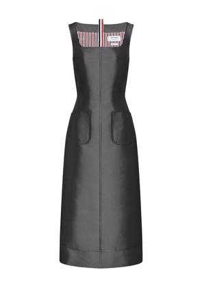 Thom Browne square-neck patch-pocket dress - Grey