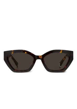 Tommy Hilfiger geometric-frame logo-detail sunglasses - Brown