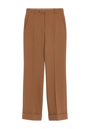 Valentino Garavani cuffed gabardine trousers - Brown