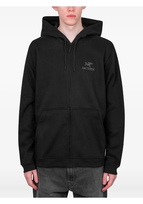 Arc'teryx logo-embroidered zip-up hoodie - Black