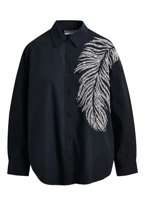 Essentiel Antwerp Iliza feather-detail shirt - Black