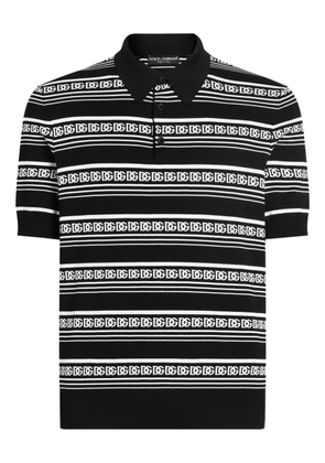 Dolce & Gabbana silk polo shirt - Black