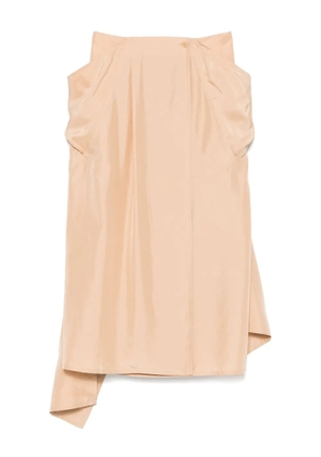 Carven silk straight skirt - Neutrals