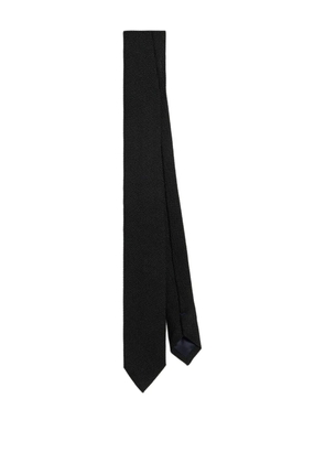 AMI Paris Grenadine silk tie - Black