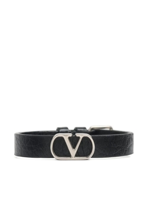 Valentino Garavani VLogo Signature leather bracelet - Black