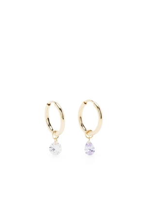 Completedworks mismatched crystal hoop earrings - Gold