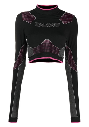 Balmain seamless cropped top - Black