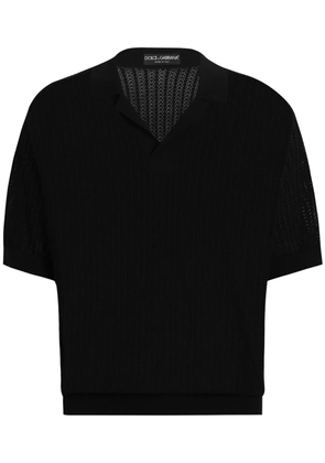Dolce & Gabbana knitted polo shirt - Black