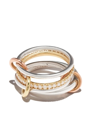 Spinelli Kilcollin 18kt yellow gold and sterling silver Nimbus SG 4-linked diamond ring