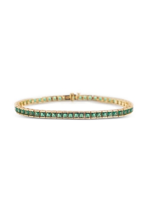 Izabel Display square-cut zirconia tennis bracelet - Green