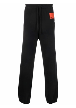 OAMC logo-patch cotton track pants - Black