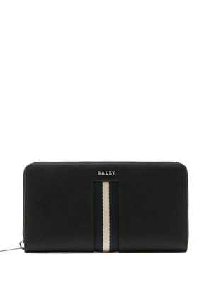 Bally ribbon-detail logo leather wallet - Black