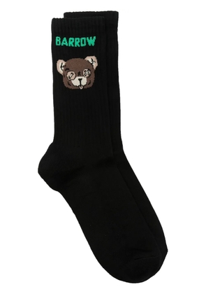 BARROW teddy bear-print socks - Black