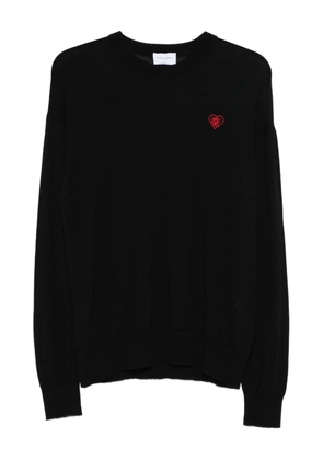 Family First logo-embroidered sweater - Black