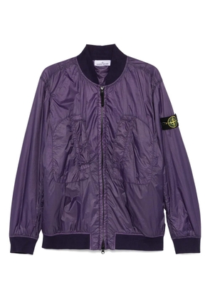 Stone Island logo-patch bomber jacket - Purple