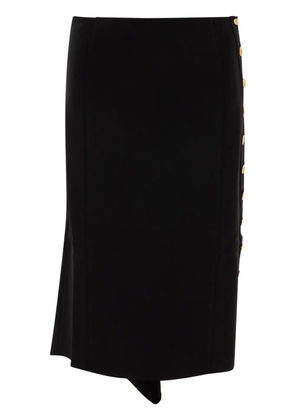 Givenchy asymmetric midi skirt - Black