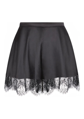 Nina Ricci lace-detail satin shorts - Black